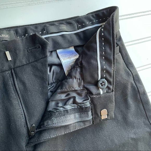 Banana Republic Sloan Cropped Trouser Pant Black Size 6 Workwear - Picture 5 of 7